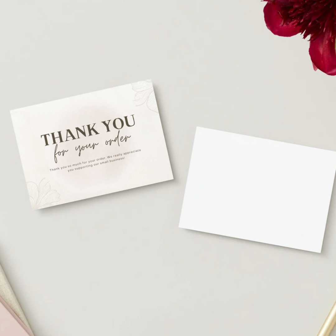 Thank You Card - 50 bucăți | Model N6