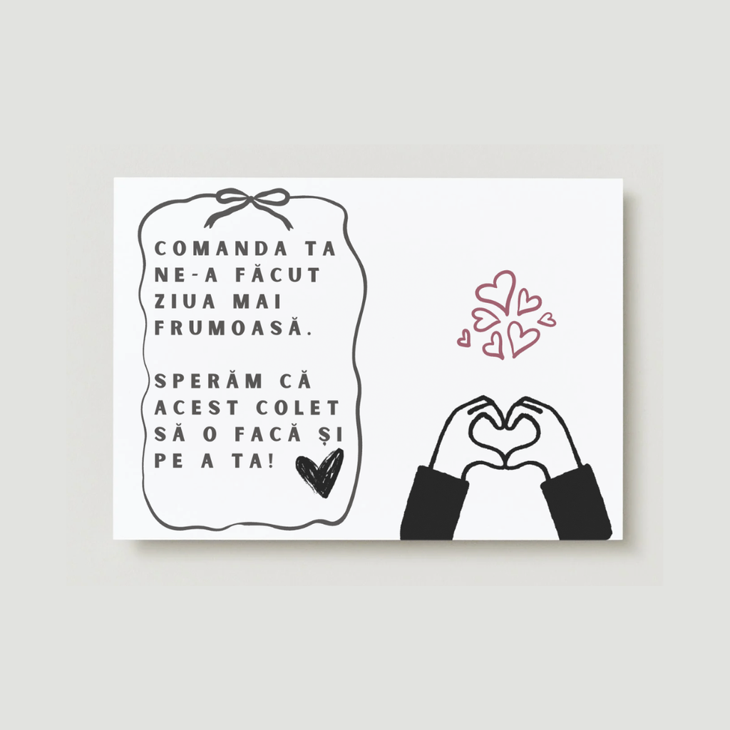 Thank You Card - 50 bucăți | Model N1