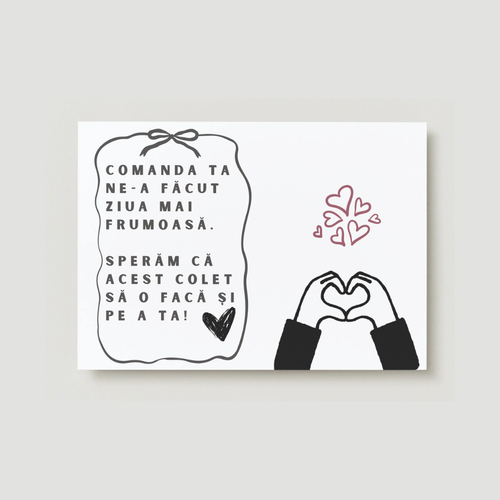 Thank You Card - 50 bucăți | Model N1