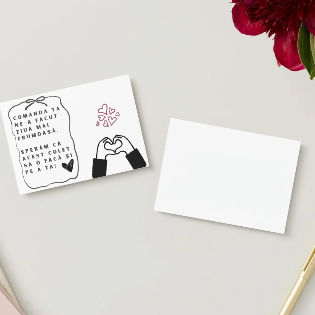 Thank You Card - 50 bucăți | Model N1